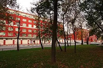 Корпуса Останкинского мясоперерабатывающего комбината вдоль Огородного проезда