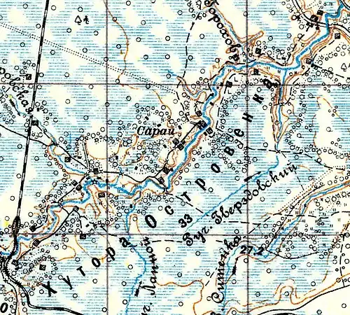 План деревни Островёнка. 1926 год
