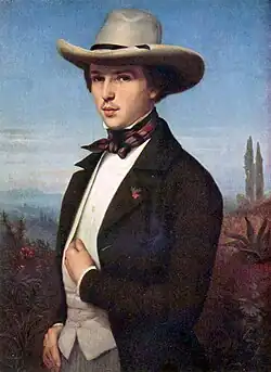 Л. де Кудр[нем.] Портрет Освальда Ахенбаха. 1847