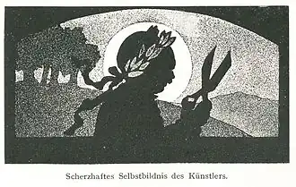 Автопортрет-шарж художника