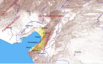 Примерные  границы территории Озерогуллары