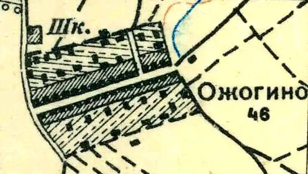 План деревни Ожогино. 1931 год