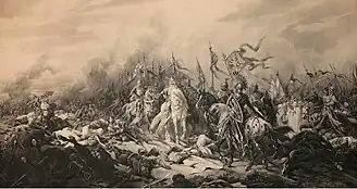 Юлиуш Коссак. Битва под Пловцами, 1883