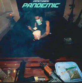 Обложка альбома Comethazine «Pandemic» (2020)