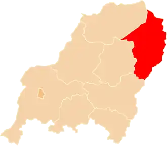 Дисенский повет на карте