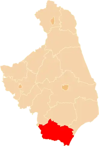 Семятыченский повет на карте