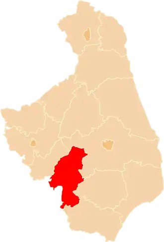 Высокомазовецкий повет на карте