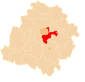 Восточно-Лодзинский повет на карте