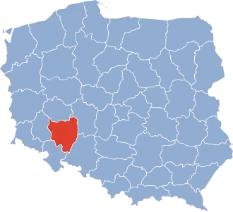 Вроцлавское воеводство на карте