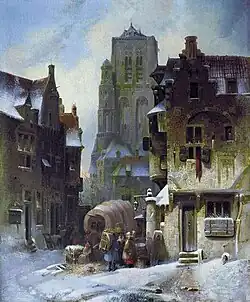 «Архитектурный пейзаж», 1850-е гг., Закарпатский областной художественный музей имени Й. Бокшая.