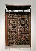 Деревянная панель дворцовой двери (йоруба)