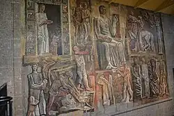 Фашистская работа. 1936—1937). Мозаика в Палаццо-дель-Пополо-д'Италия. Пьяцца Кавур, Милан (ныне Палаццо-дель-Информациа)