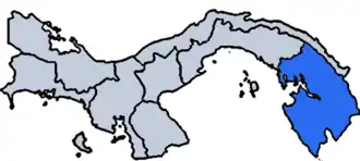 Карта апостольского викариата Дарьена