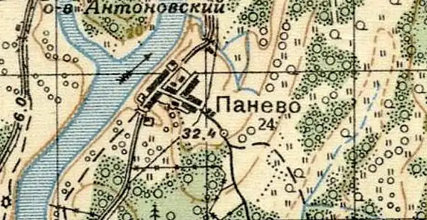 План деревни Панево. 1941 год