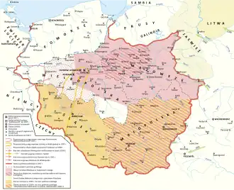 Государство Моислава указано розовым