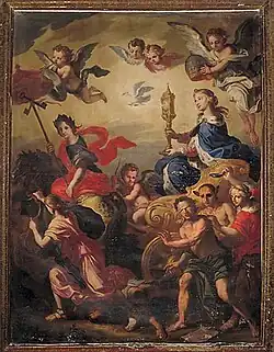 Триумф Евхаристии. 1688. Холст, масло. Собор Нотр-Дам, Кавайон