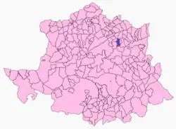 Расположение муниципалитета Пасарон-де-ла-Вера на карте провинции