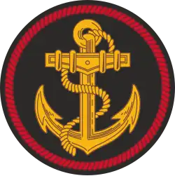 Нарукавный знак военнослужащих морской пехоты ВМФ СССР