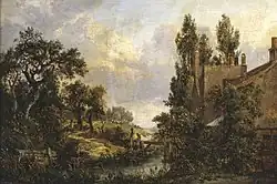 Пейзаж с фермой.