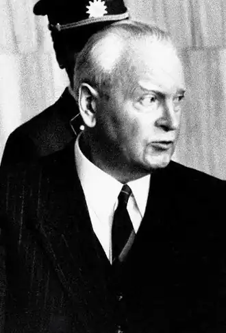 Пауль Цапп на заседании суда (Мюнхен, 20 января 1970 года)