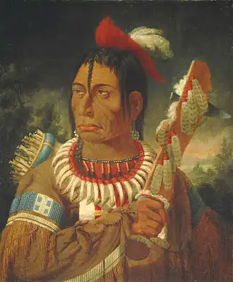 Вождь ассинибойнов Mah-Min, или Перо. Худ. Пол Кейн