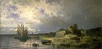 Развалины замка на балтийском побережье.