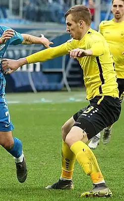 Калошин составе «Анжи» в 2019 г.