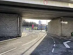 Середина улицы Пеэтри (на виадуке — улица Каларанна)