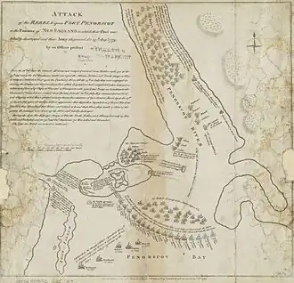 Экспедиция на Пенобскот (карта 1785 г)