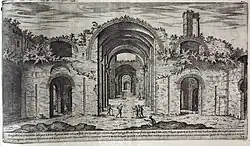 Центральный зал Терм Диоклетиана до перестройки в качестве церкви