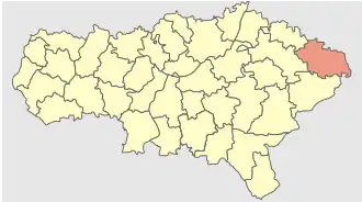 Перелюбский район на карте