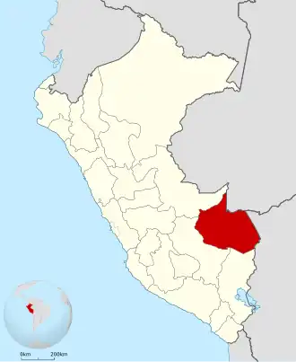 Мадре-де-Дьос на карте