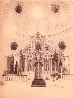 Интерьер храма.  Фото 1890-х годов