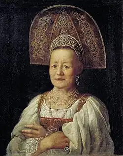 Портрет купчихи в кокошнике