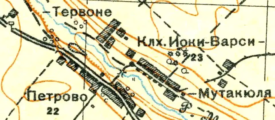План деревни Мута-Кюля. 1931 год