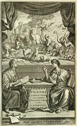 Гравюра из голландского издания басен Федра (Маастрихт, 1745 г.)