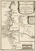 Pierre Du Val - Carte Du Voyages De Perse et du Daghesthan (ca. 1665)