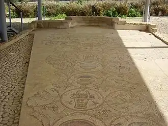 Мозаичный пол синагоги Маон