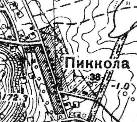 План деревни Пикколово. 1939 год