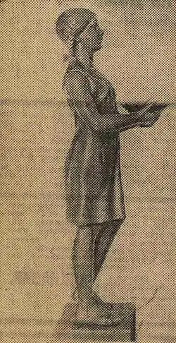 «Пионерка»(скульптура для фонтана-колонки)