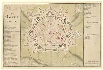 План крепости Мобёж