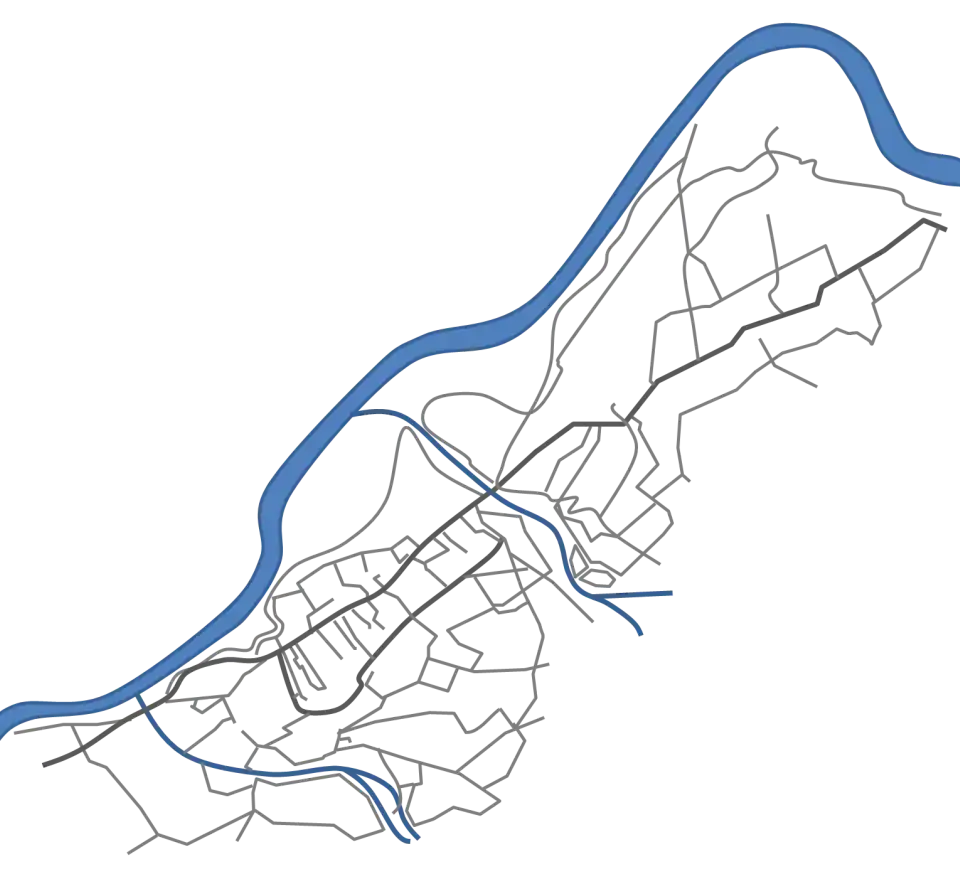 Карта Лагича (Лулочай протекает посередине)