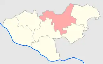 Млавский уезд на карте