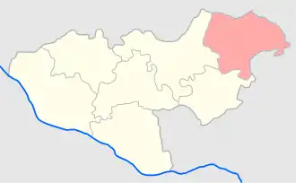 Праснышский уезд на карте