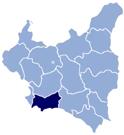Краковское воеводство на карте