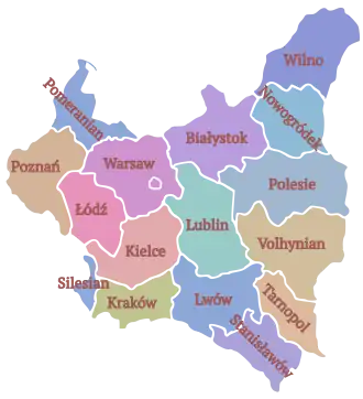 Административное деление Польши. 1922—1939 годы.