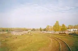 Станция узкоколейки в Поломе