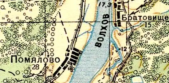 План деревни Помялово. 1941 год