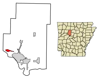 Расположение Лондона в округе Поп, штат Арканзас.