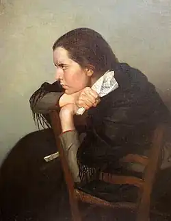 «Письмо. Портрет художницы С.И. Блонской», х/м, 1890. Автор Д.М. Синоди-Попов